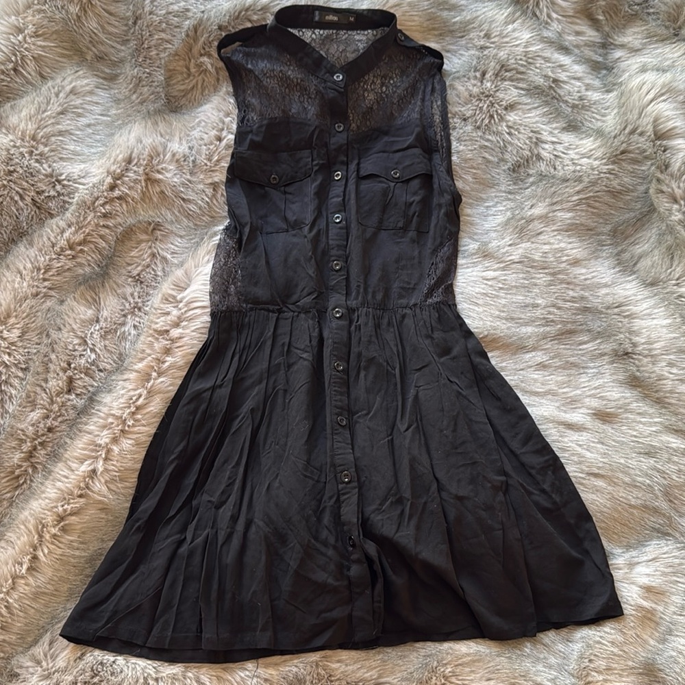 Millau black dress with lace